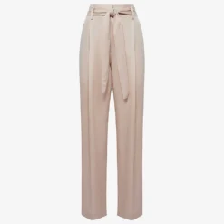 Reiss Mylie Belted Tapered-leg Woven Trousers