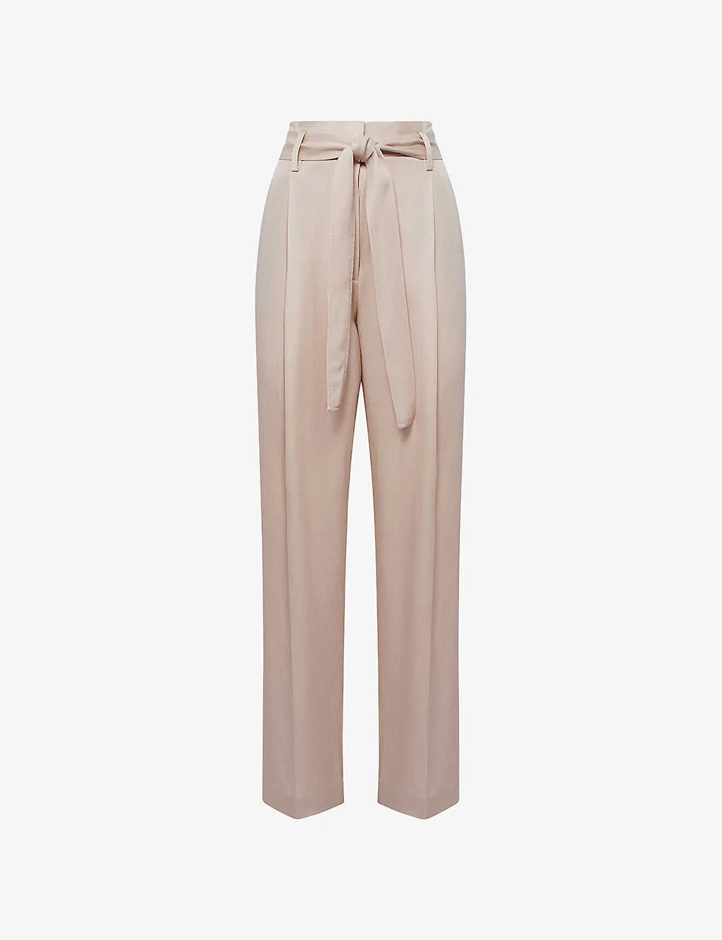 Reiss Mylie Belted Tapered-leg Woven Trousers