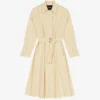 Maje Garica Collared Long-line Stretch Cotton-blend Trench Coat