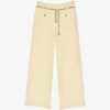 Maje Chain-belt Wide-leg Mid-rise Tweed Trousers