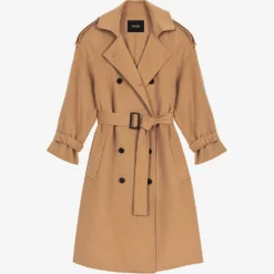Maje Glara Wool-blend Trench Coat