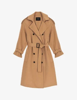 Maje Glara Wool-blend Trench Coat
