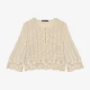 Maje Mantelly Crochet-trim Cropped Woven Jumper