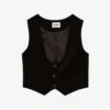 CLAUDIE PIERLOT Scoop-neck Velvet Waistcoat