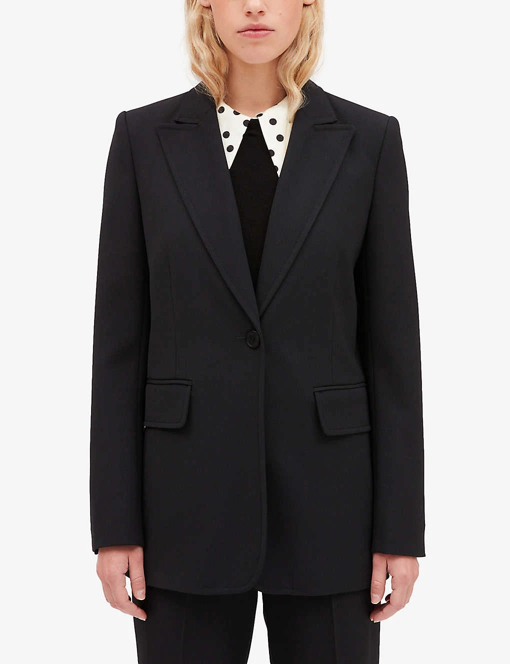 CLAUDIE PIERLOT Victory Single-breasted Polyester-blend Blazer - Image 3