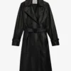 CLAUDIE PIERLOT Claudette Double-breasted Leather Trench Coat