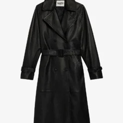 CLAUDIE PIERLOT Claudette Double-breasted Leather Trench Coat