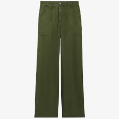 CLAUDIE PIERLOT Pausi Wide-leg Cargo-style Woven Trousers