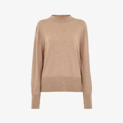 Whistles Mae Mock-neck Cotton-blend Jumper