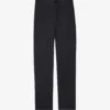 Zadig & Voltaire Embroidered Cropped Straight Mid-rise Cotton Trousers