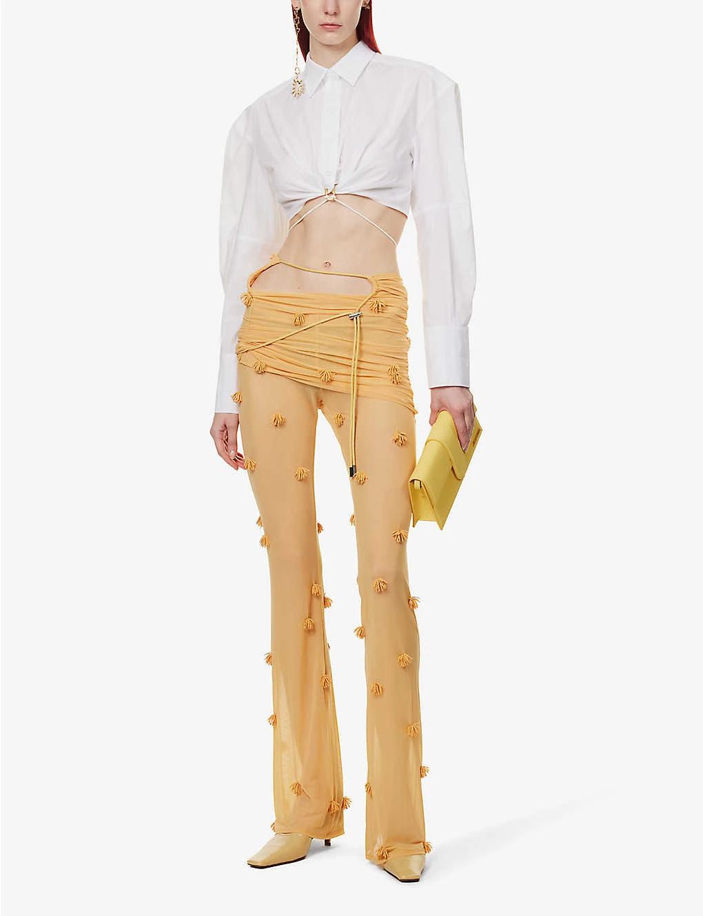 Jacquemus La Chemise Plidao Cropped Stretch-cotton Shirt - Image 2