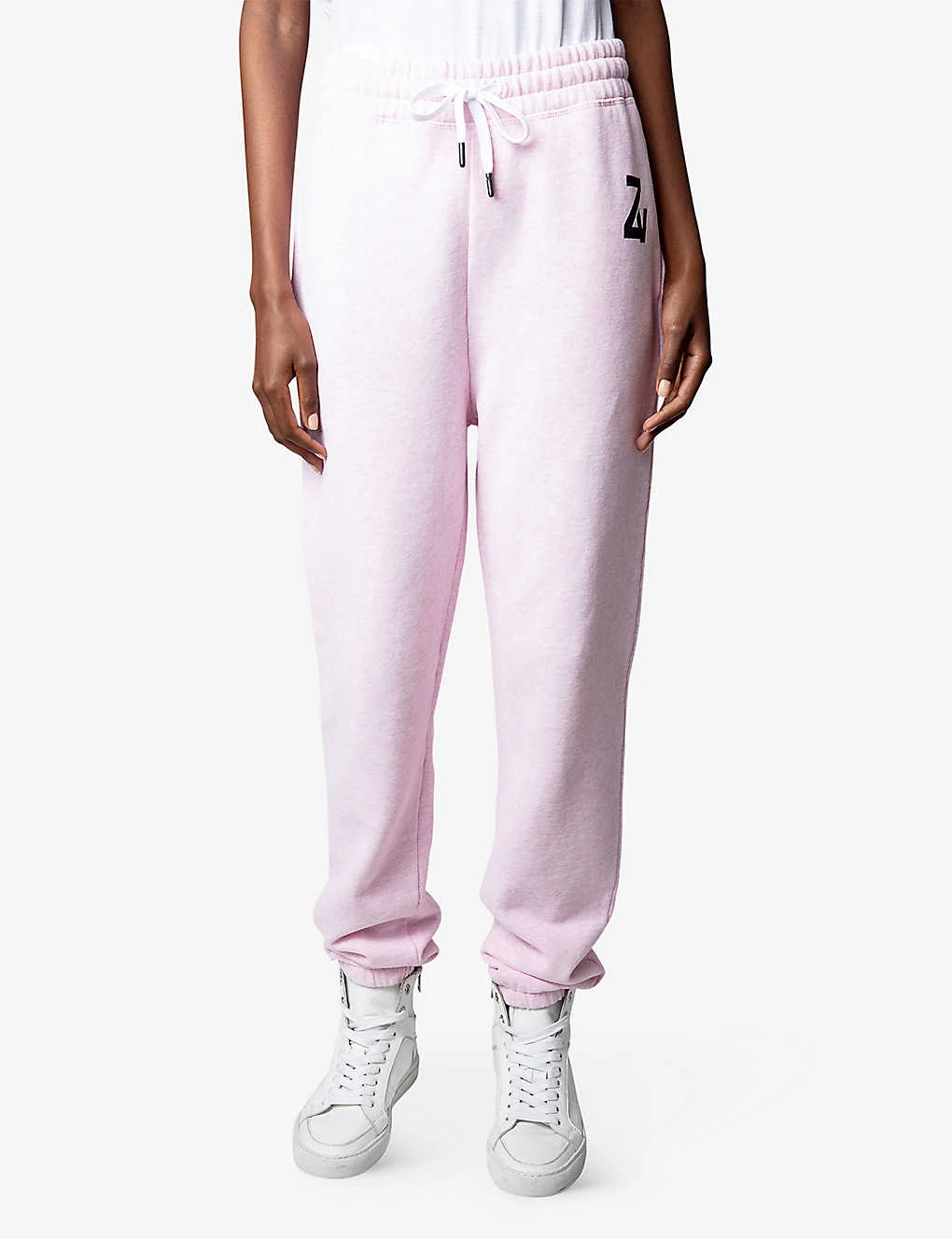 Zadig & Voltaire Logo-print Cotton-jersey Jogging Bottoms - Image 3