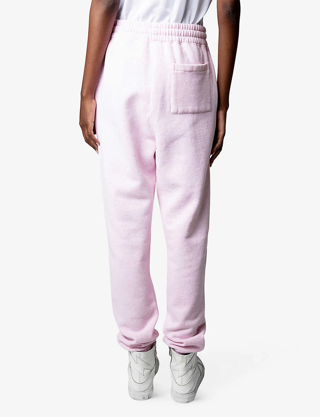 Zadig & Voltaire Logo-print Cotton-jersey Jogging Bottoms - Image 4