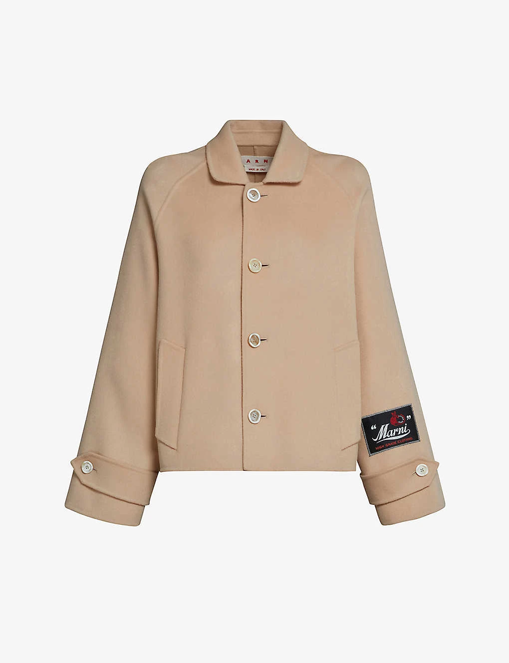 Marni Brand-patch Single-breasted Wool-blend Jacket