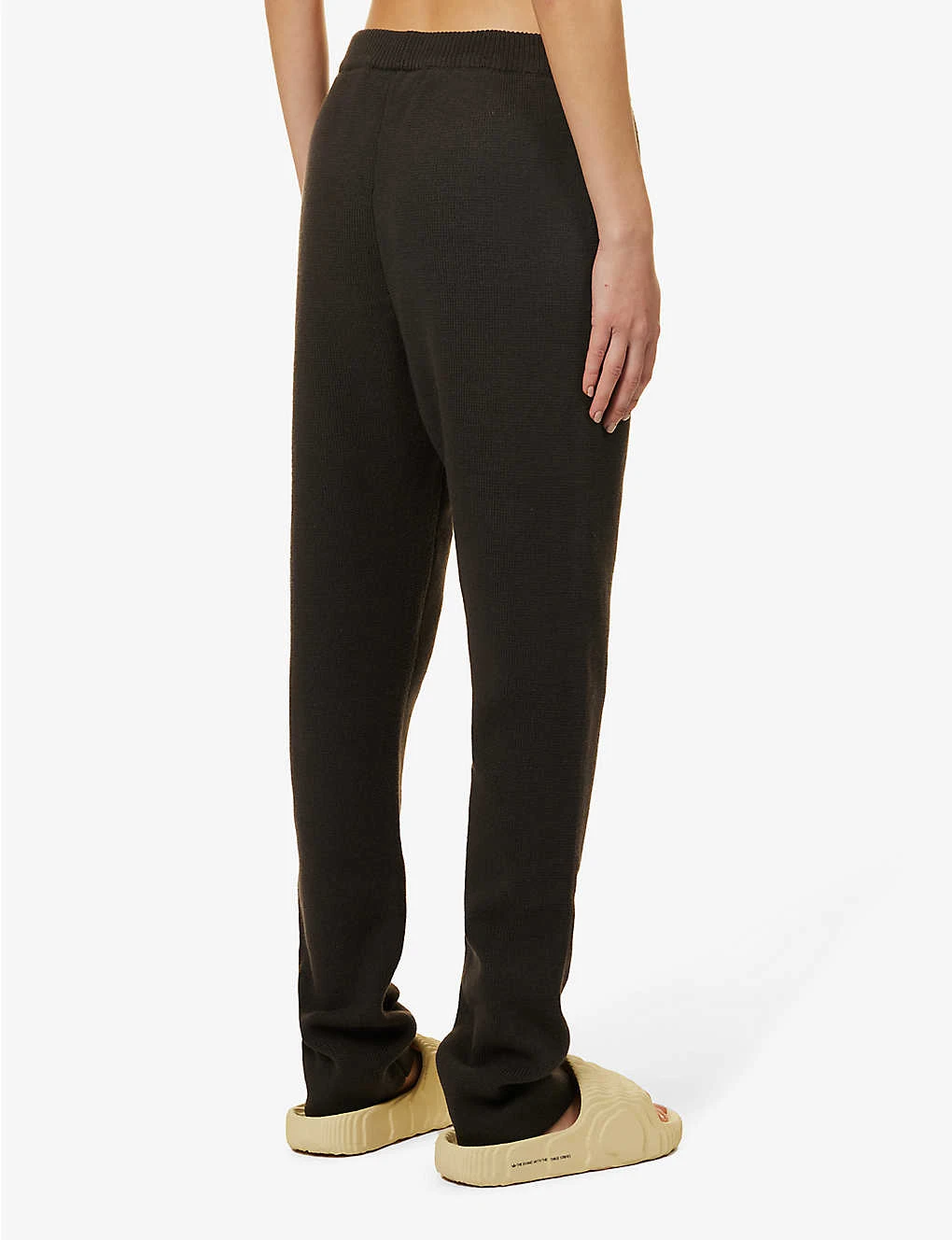 ESSENTIALS Lounge Tapered High-rise Stretch-cotton Blend Trousers - Image 4