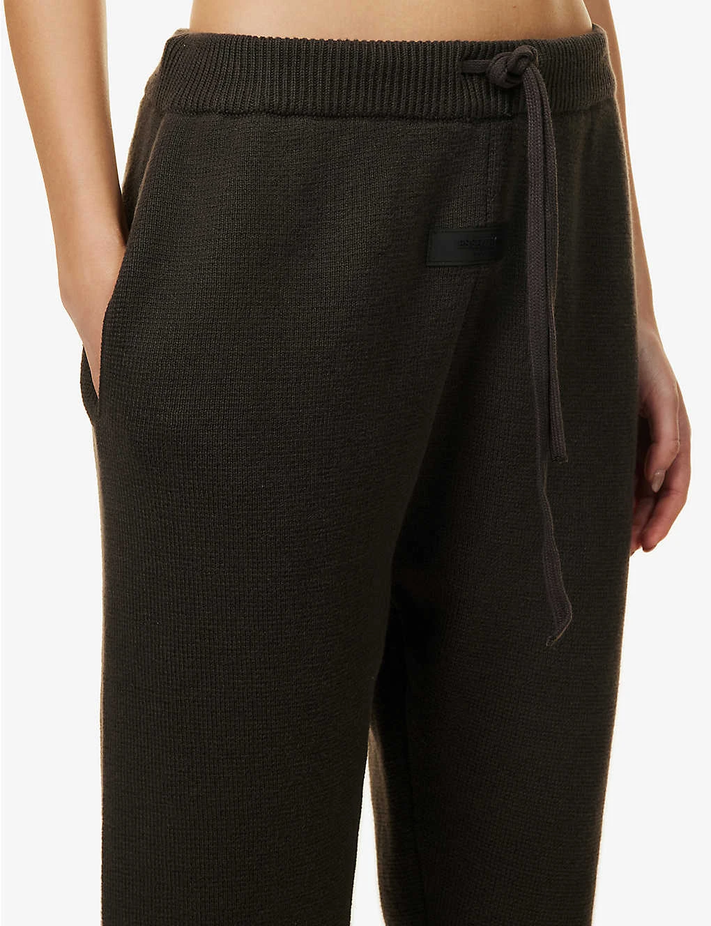 ESSENTIALS Lounge Tapered High-rise Stretch-cotton Blend Trousers - Image 5