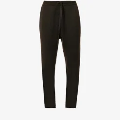 ESSENTIALS Lounge Tapered High-rise Stretch-cotton Blend Trousers