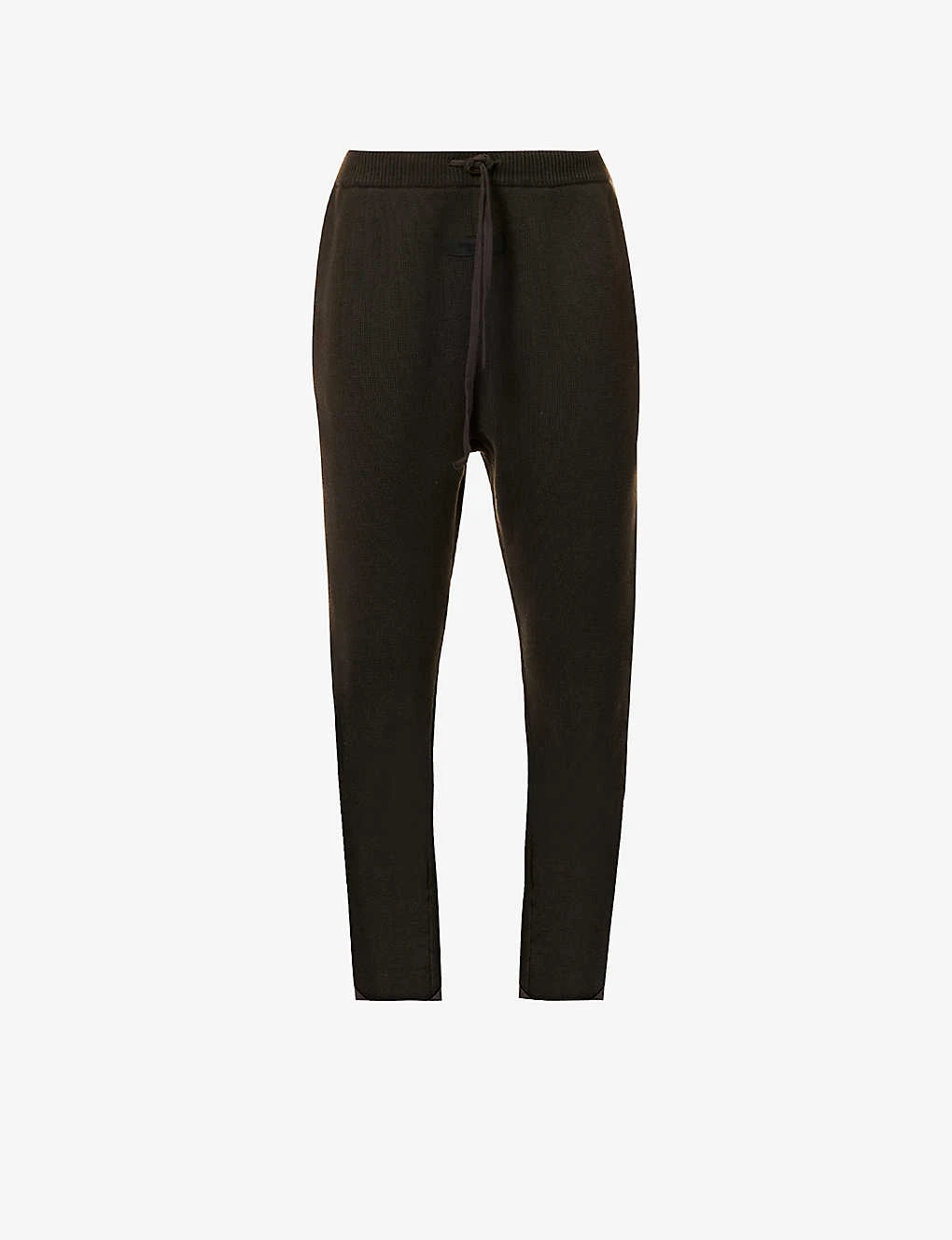 ESSENTIALS Lounge Tapered High-rise Stretch-cotton Blend Trousers