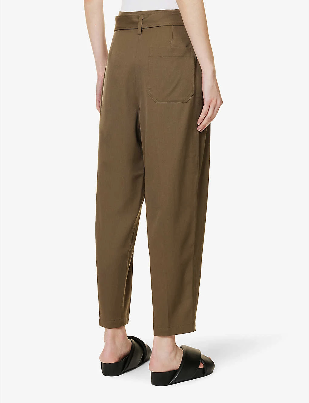 3.1 Phillip Lim Belted Pleated Straight High-rise Wool Trousers - Image 4