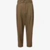 3.1 Phillip Lim Belted Pleated Straight High-rise Wool Trousers