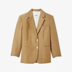 Sandro Double-breasted Woven Jacket