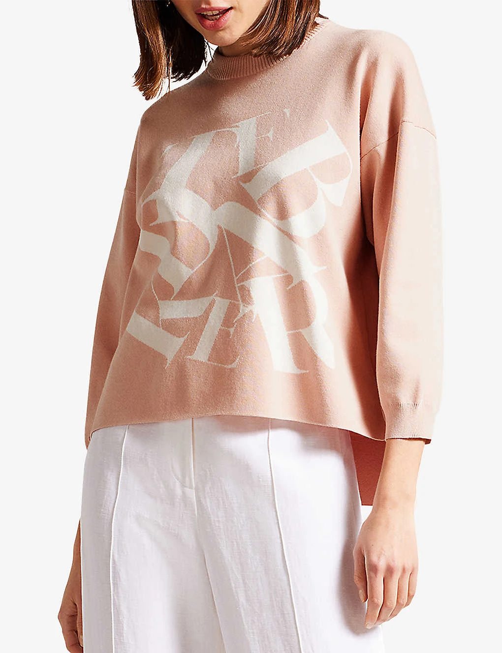 Ted Baker Elssiaa Logo-embroidered Jacquard-woven Jumper - Image 3