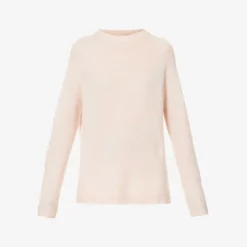 Toteme Scoop-neck Logo-embroidered Alpaca Wool, Cashmere And Silk-blend Jumper