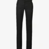 STELLA MCCARTNEY Crosshatch-textured Mid-rise Straight-leg Regular-fit Woven Trousers