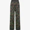 Soeur Floral-embroidered Metallic-thread Stretch Trousers
