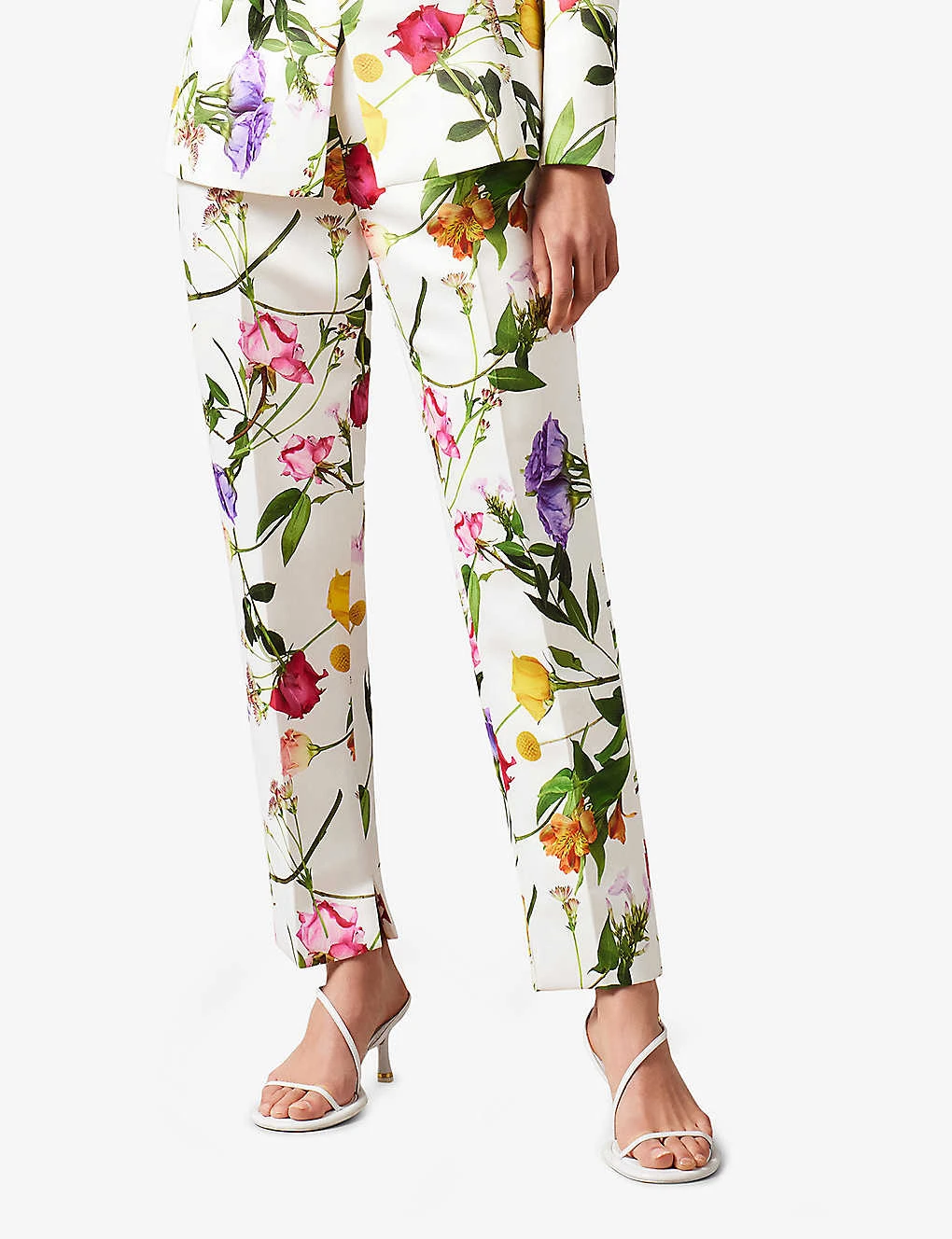 Ted Baker Ziaaht Floral-print Tapered Woven Trousers - Image 3