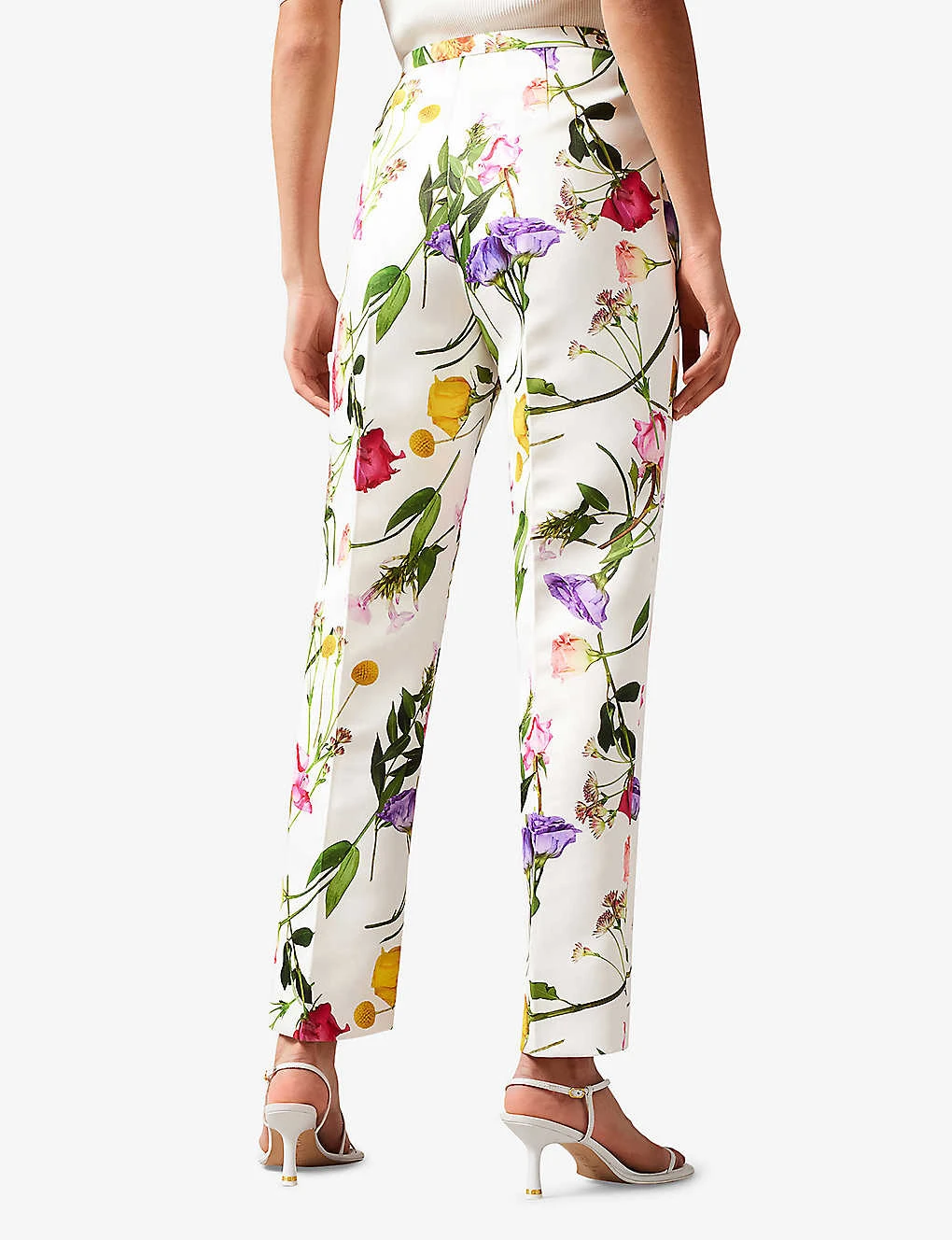 Ted Baker Ziaaht Floral-print Tapered Woven Trousers - Image 4