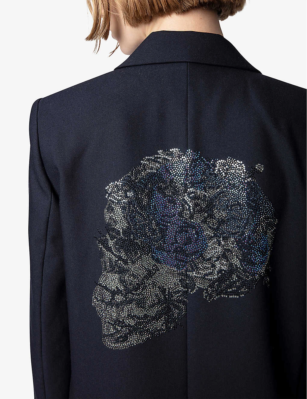 Zadig & Voltaire Viva Strass Peak-lapel Stretch-woven Blazer - Image 5