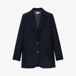 Zadig & Voltaire Viva Strass Peak-lapel Stretch-woven Blazer