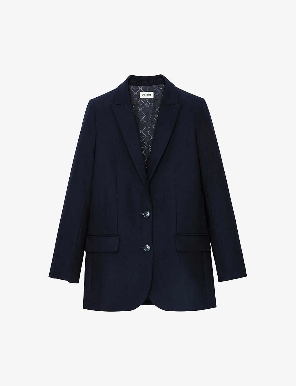 Zadig & Voltaire Viva Strass Peak-lapel Stretch-woven Blazer