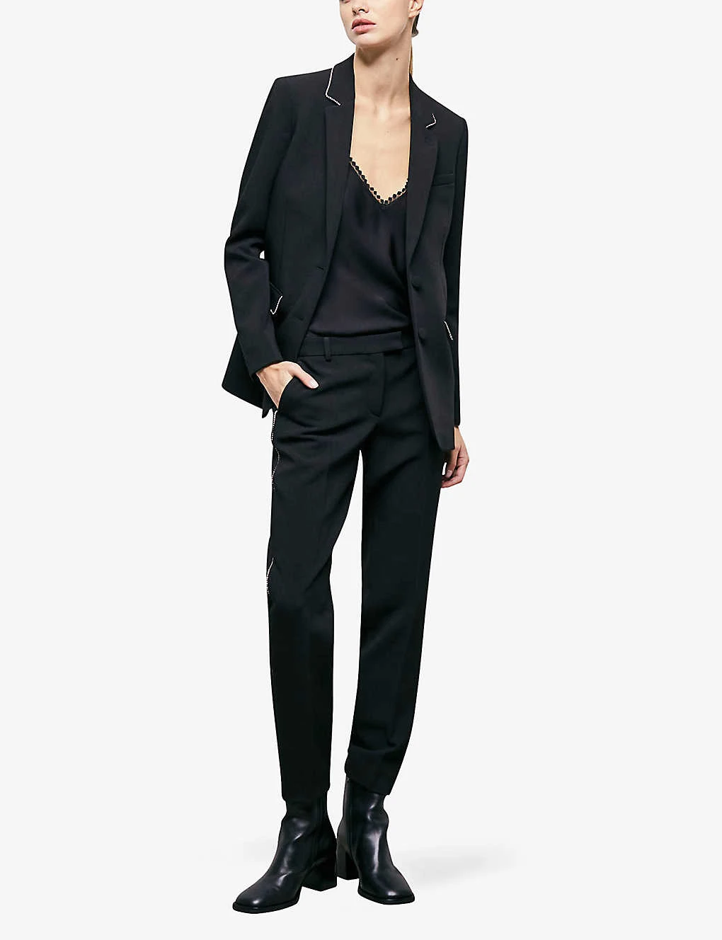 THE KOOPLES Rhinestone-embellished Crepe Blazer - Image 2