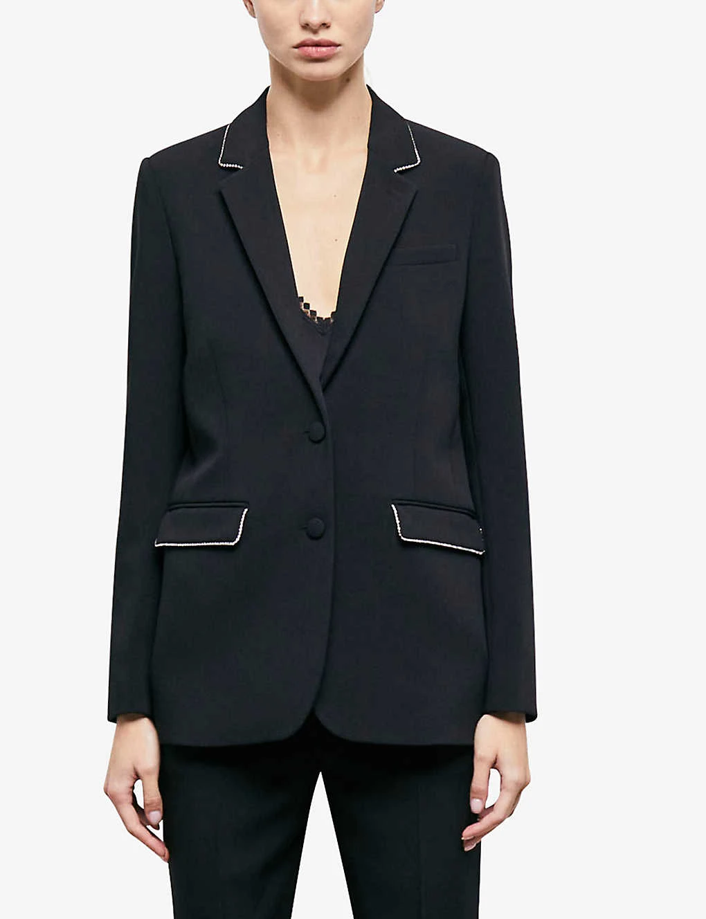 THE KOOPLES Rhinestone-embellished Crepe Blazer - Image 3