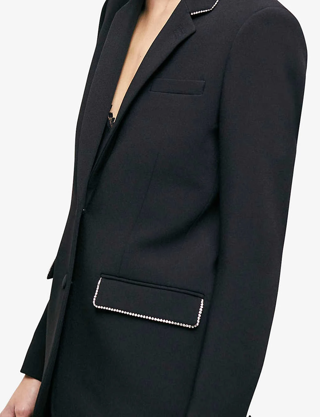 THE KOOPLES Rhinestone-embellished Crepe Blazer - Image 5