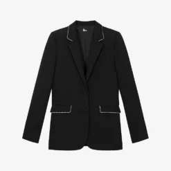 THE KOOPLES Rhinestone-embellished Crepe Blazer