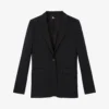 THE KOOPLES Stripe-pattern Notched-collar Stretch-wool Jacket