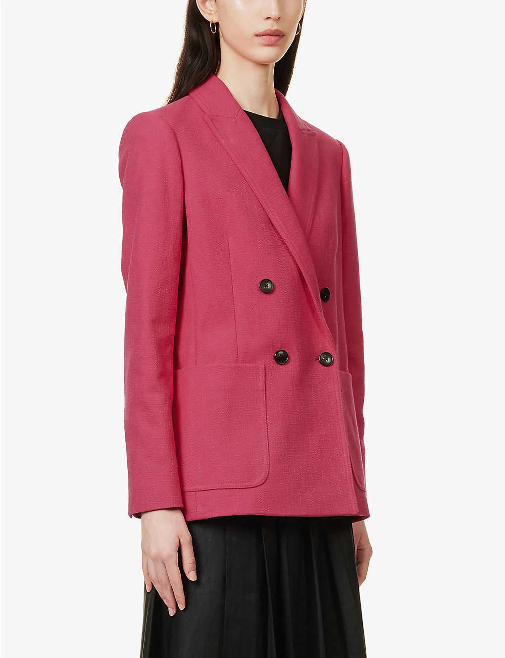 ME AND EM Boyfriend Peak-lapel Tweed Blazer - Image 3