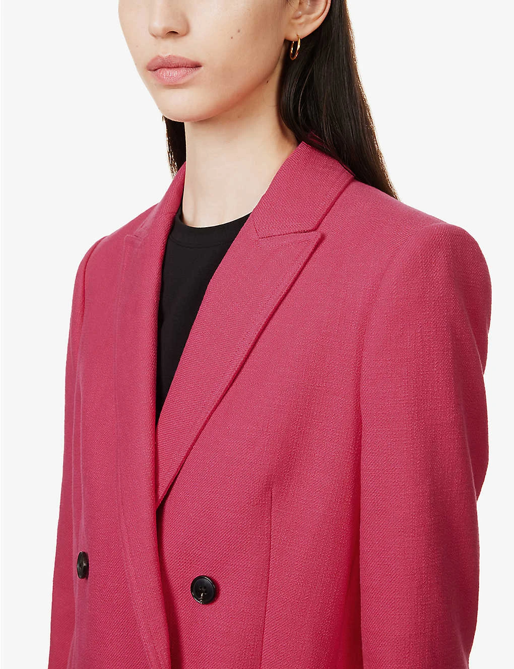 ME AND EM Boyfriend Peak-lapel Tweed Blazer - Image 6