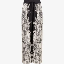 AllSaints Tyler Pattie Floral-patterned Straight-leg Relaxed-fit Woven Trousers