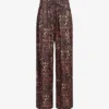AllSaints Tyler Leopard-print Wide-leg Mid-rise Woven Trousers