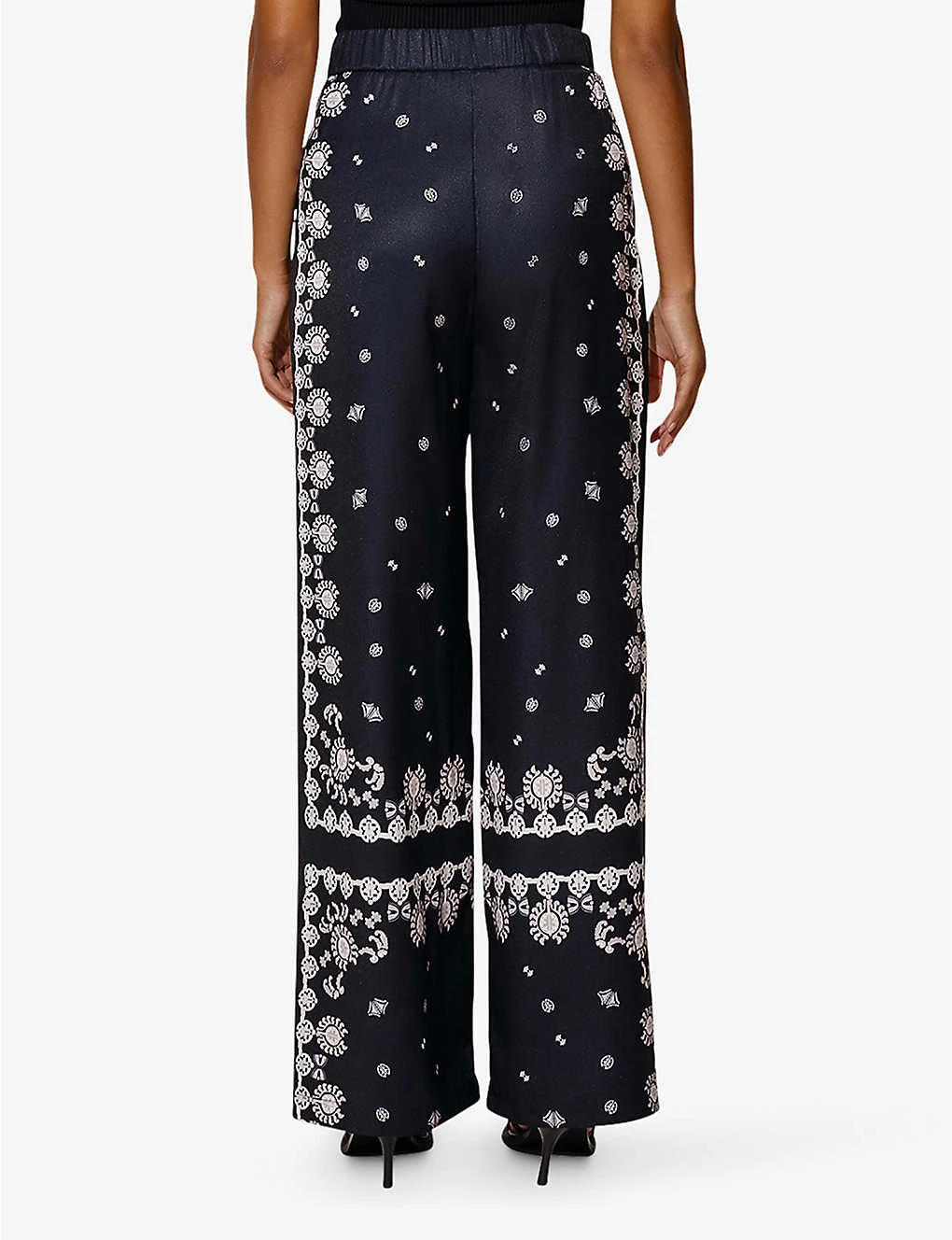 By Malina Pia Abstract-print Wide-leg High-rise Recycled-polyester Trousers - Image 4