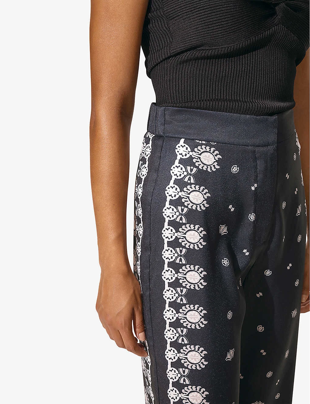 By Malina Pia Abstract-print Wide-leg High-rise Recycled-polyester Trousers - Image 5