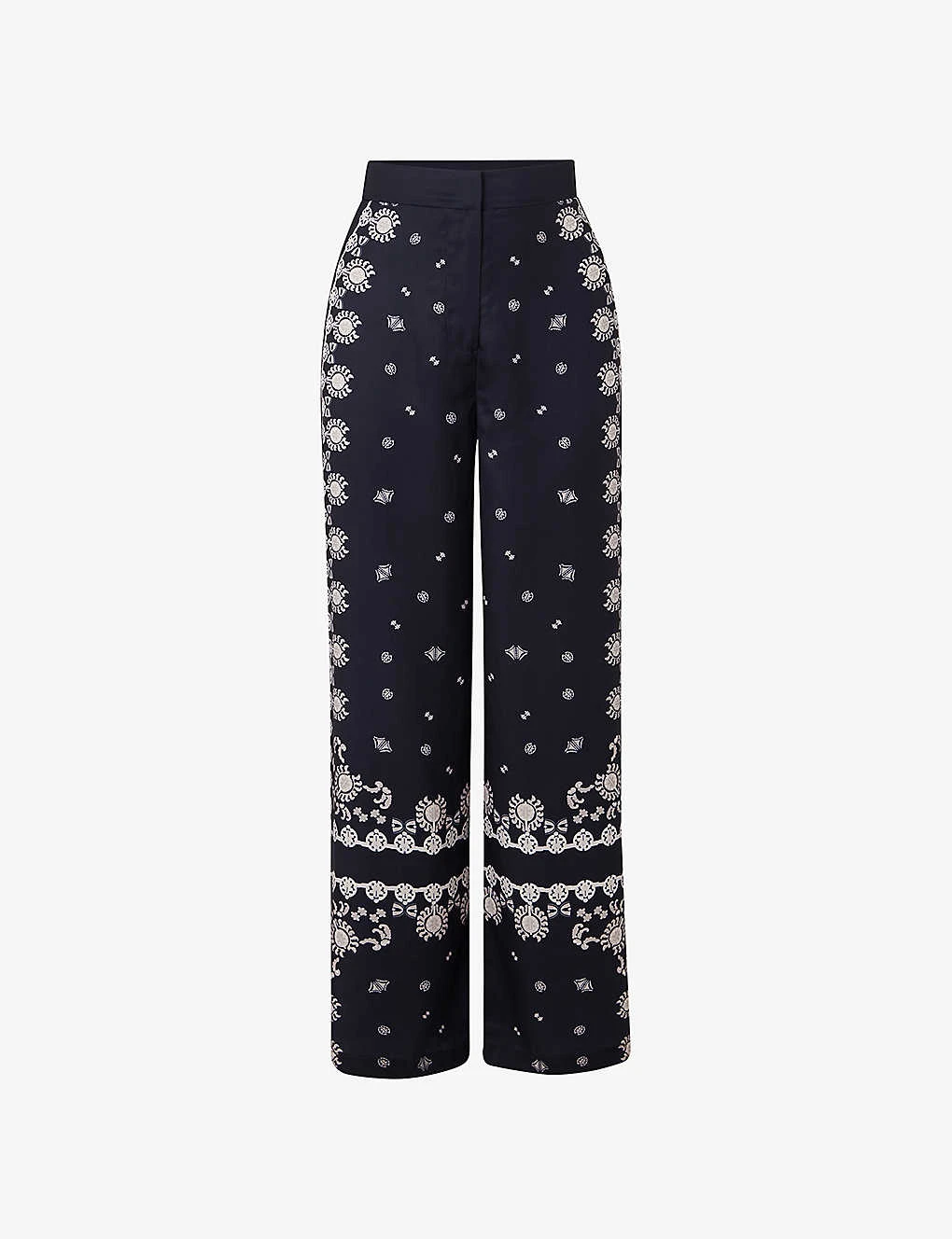 By Malina Pia Abstract-print Wide-leg High-rise Recycled-polyester Trousers