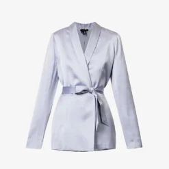 Paige Kamala Self-tie Satin Blazer
