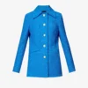 PROENZA SCHOULER Bouclé-weave Button-embellished Woven Jacket