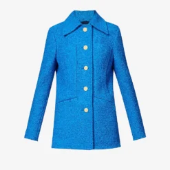 PROENZA SCHOULER Bouclé-weave Button-embellished Woven Jacket