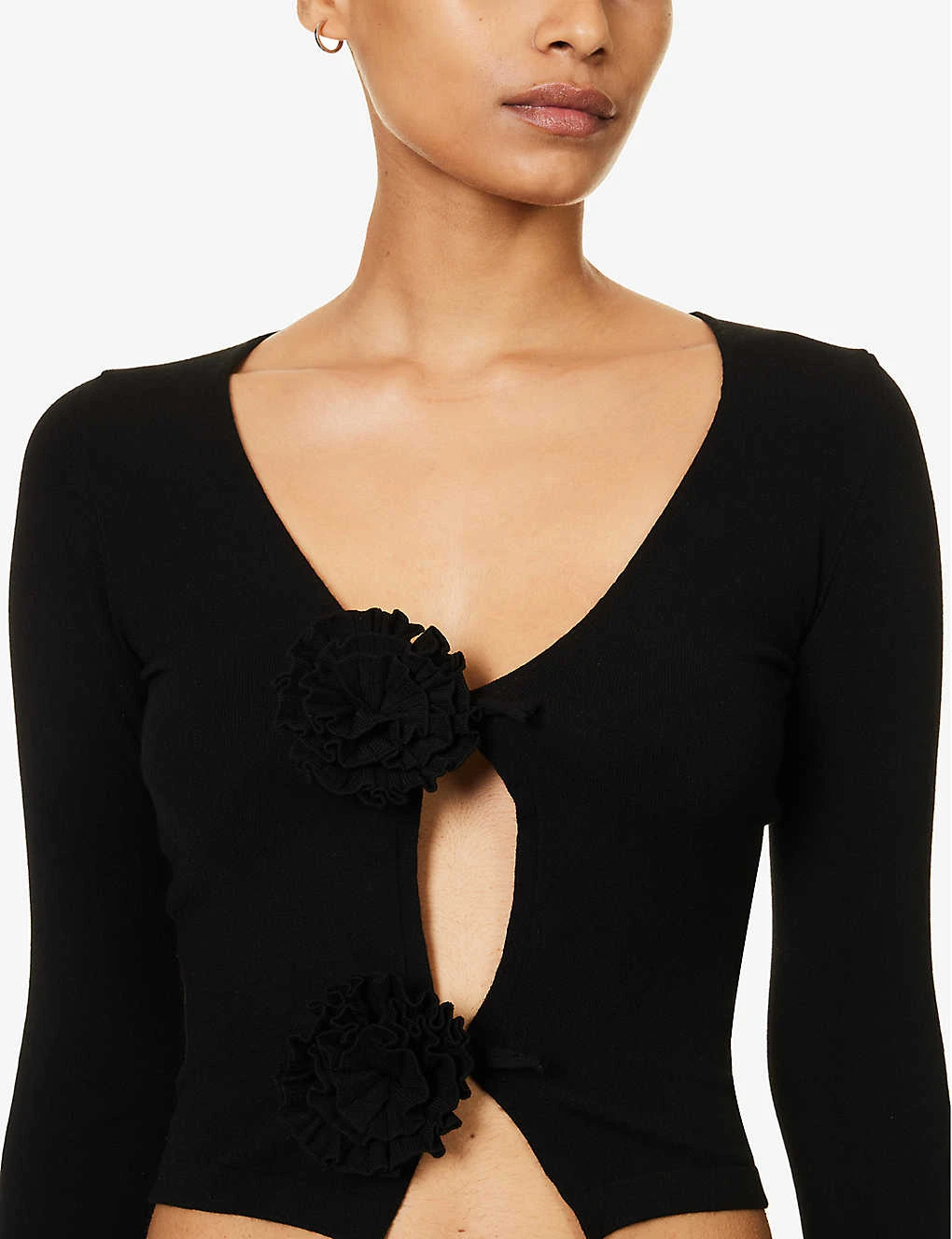 Jean Paul Gaultier Flower Floral-appliquƩ Knitted Top - Image 5